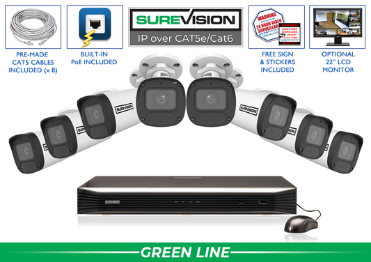NDAA NVR 4TB 8x4K Bullet Cameras